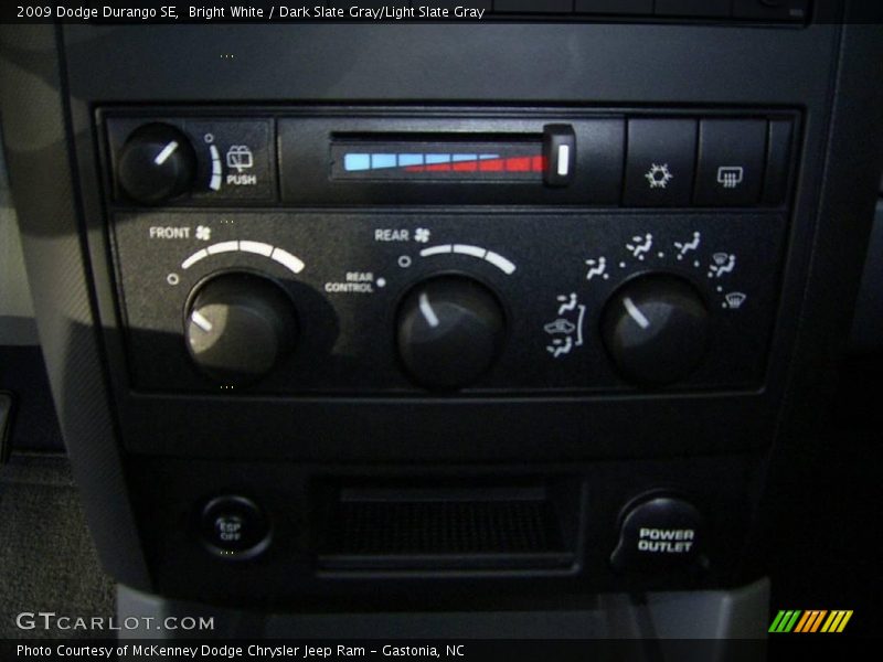 Bright White / Dark Slate Gray/Light Slate Gray 2009 Dodge Durango SE