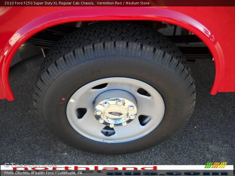 Vermillion Red / Medium Stone 2010 Ford F250 Super Duty XL Regular Cab Chassis