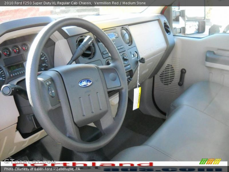 Vermillion Red / Medium Stone 2010 Ford F250 Super Duty XL Regular Cab Chassis