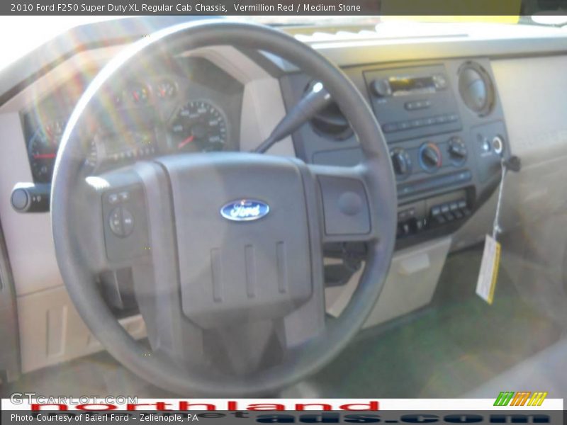 Vermillion Red / Medium Stone 2010 Ford F250 Super Duty XL Regular Cab Chassis