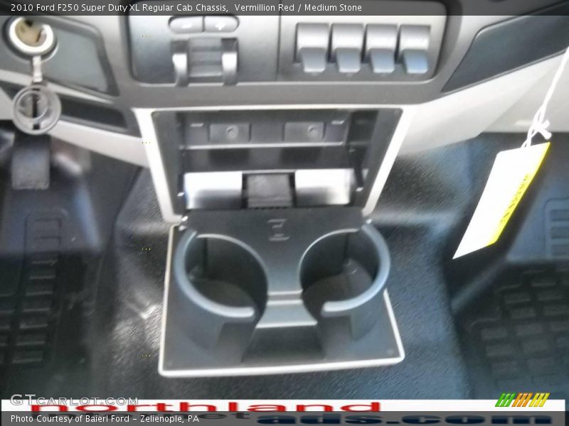 Vermillion Red / Medium Stone 2010 Ford F250 Super Duty XL Regular Cab Chassis