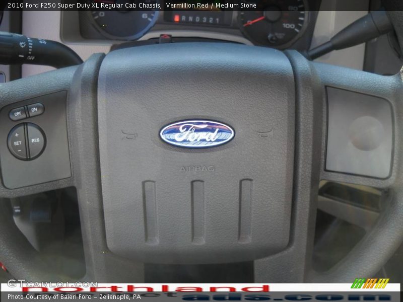 Vermillion Red / Medium Stone 2010 Ford F250 Super Duty XL Regular Cab Chassis