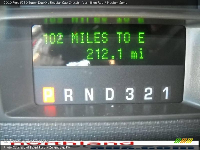 Vermillion Red / Medium Stone 2010 Ford F250 Super Duty XL Regular Cab Chassis
