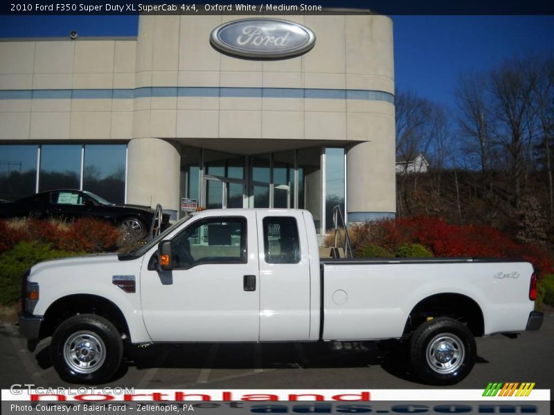 Oxford White / Medium Stone 2010 Ford F350 Super Duty XL SuperCab 4x4