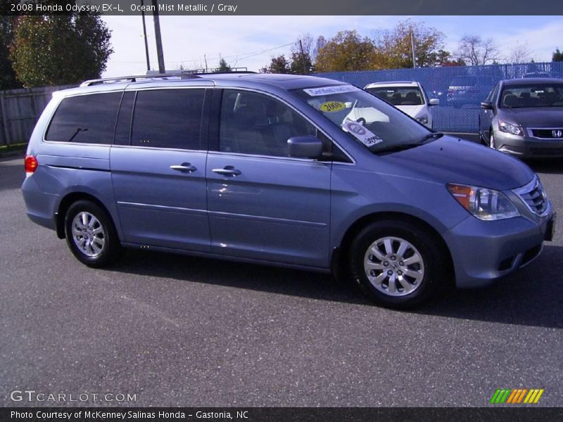 Ocean Mist Metallic / Gray 2008 Honda Odyssey EX-L
