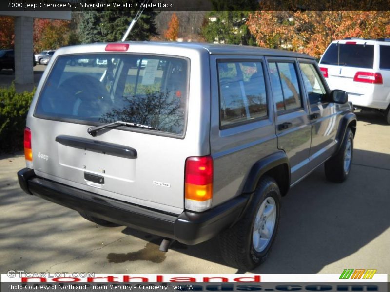 Silverstone Metallic / Agate Black 2000 Jeep Cherokee SE