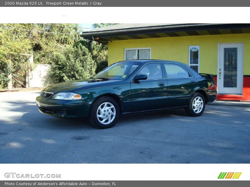 Freeport Green Metallic / Gray 2000 Mazda 626 LX