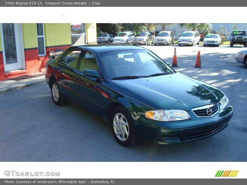 Freeport Green Metallic / Gray 2000 Mazda 626 LX
