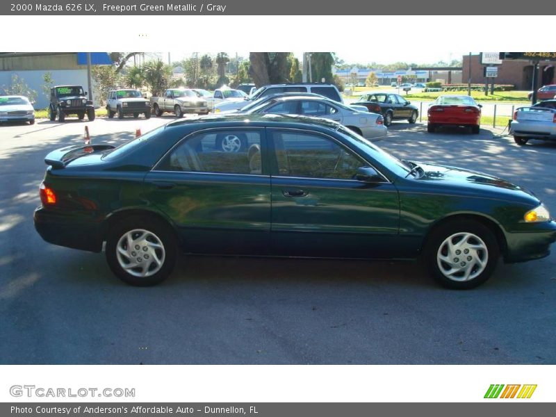 Freeport Green Metallic / Gray 2000 Mazda 626 LX