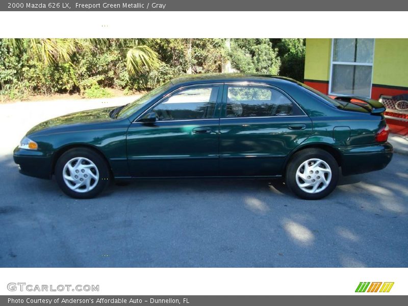 Freeport Green Metallic / Gray 2000 Mazda 626 LX