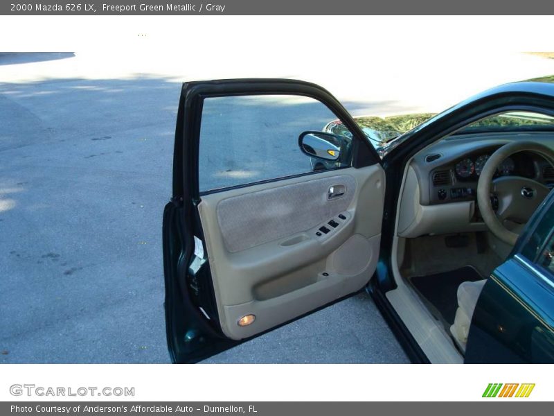 Freeport Green Metallic / Gray 2000 Mazda 626 LX
