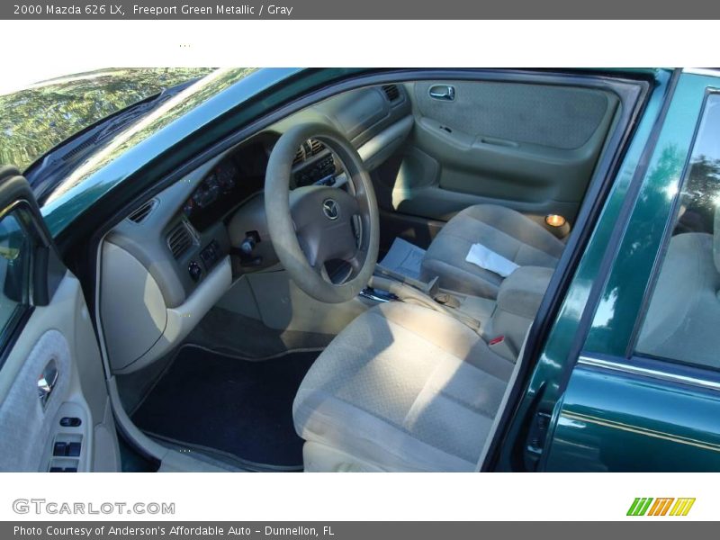Freeport Green Metallic / Gray 2000 Mazda 626 LX