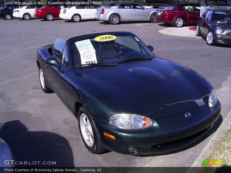 Emerald Mica / Black 2000 Mazda MX-5 Miata Roadster