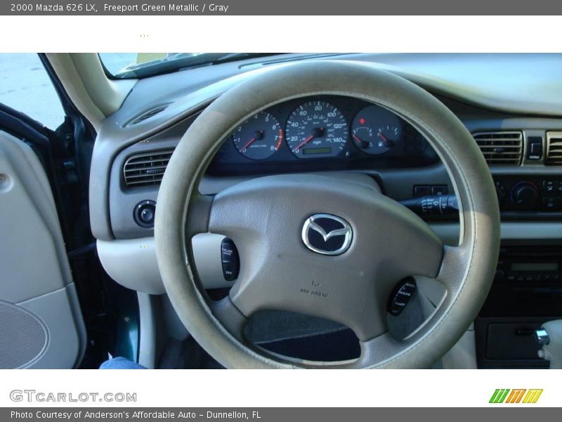 Freeport Green Metallic / Gray 2000 Mazda 626 LX