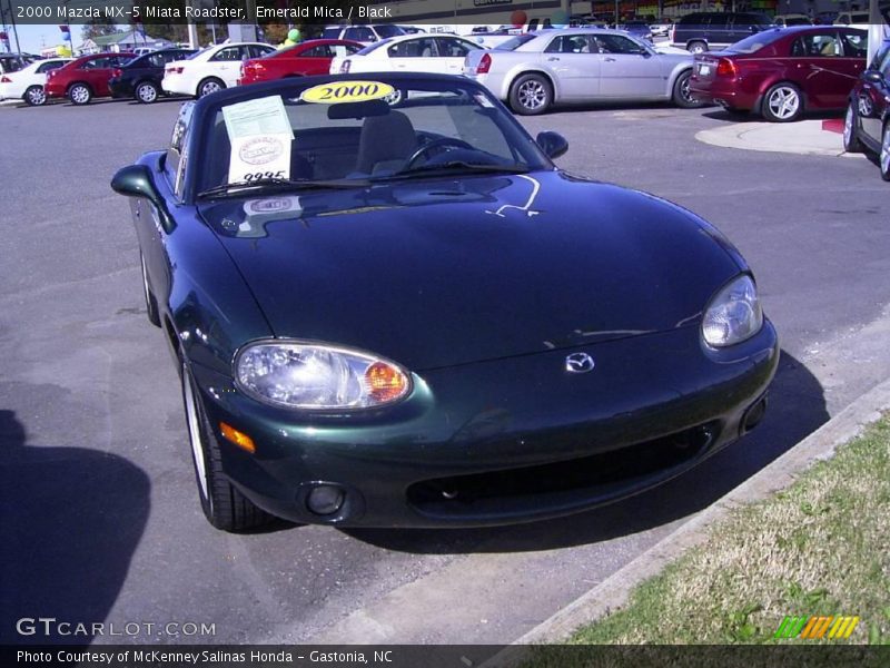 Emerald Mica / Black 2000 Mazda MX-5 Miata Roadster