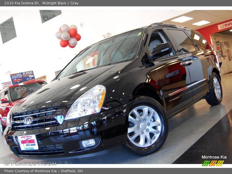 Midnight Black / Gray 2010 Kia Sedona EX