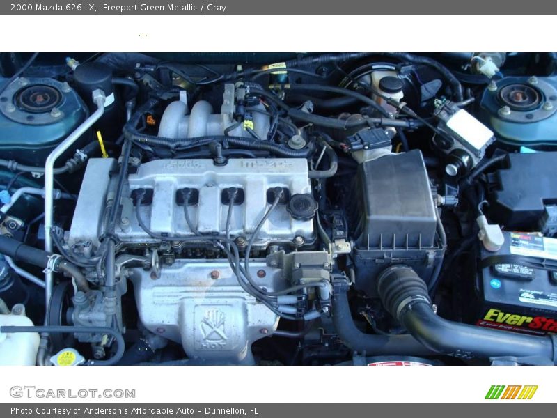 Freeport Green Metallic / Gray 2000 Mazda 626 LX