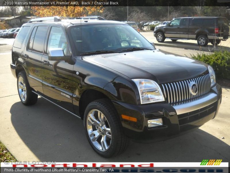 Black / Charcoal Black 2010 Mercury Mountaineer V6 Premier AWD