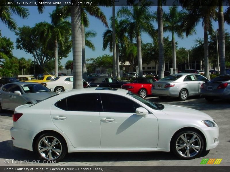 Starfire White Pearl / Light Gray 2009 Lexus IS 250