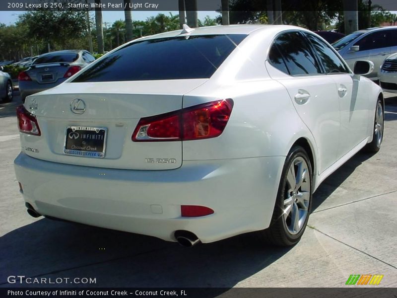 Starfire White Pearl / Light Gray 2009 Lexus IS 250