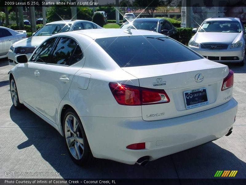 Starfire White Pearl / Light Gray 2009 Lexus IS 250