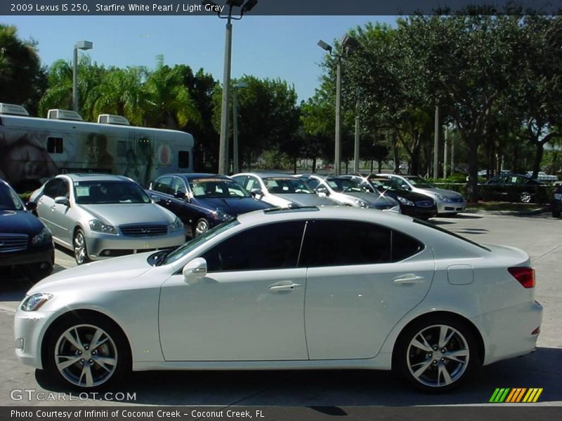 Starfire White Pearl / Light Gray 2009 Lexus IS 250