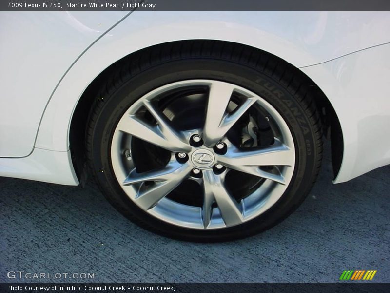 Starfire White Pearl / Light Gray 2009 Lexus IS 250