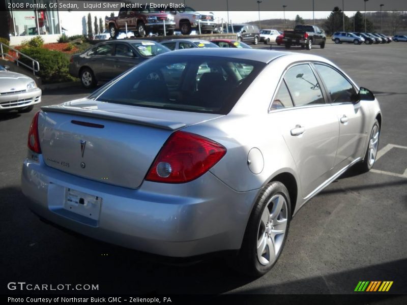 Liquid Silver Metallic / Ebony Black 2008 Pontiac G6 Sedan