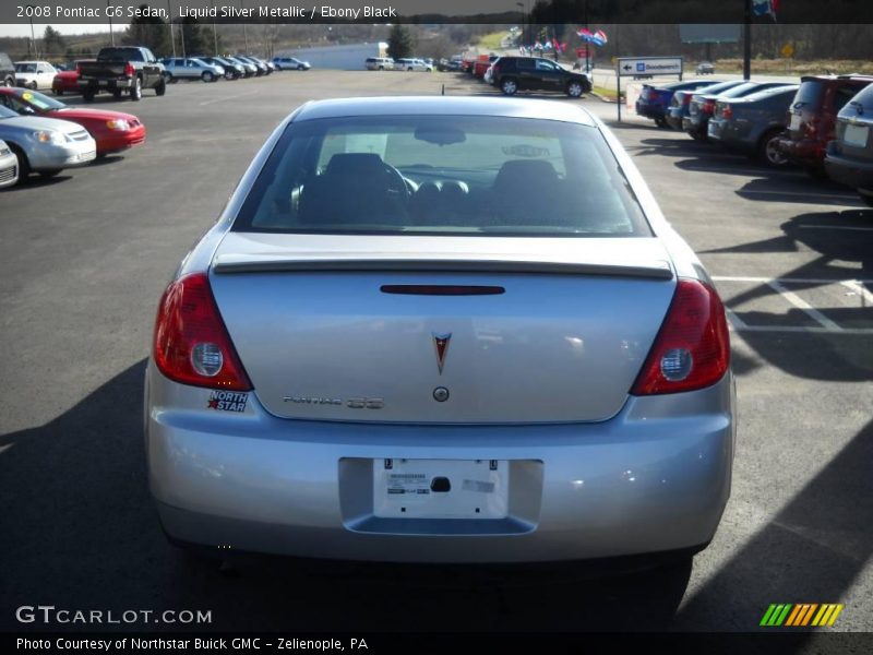 Liquid Silver Metallic / Ebony Black 2008 Pontiac G6 Sedan