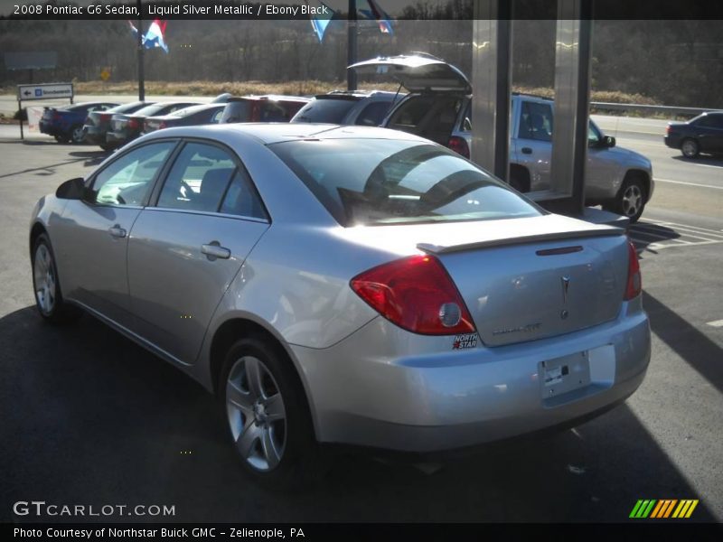 Liquid Silver Metallic / Ebony Black 2008 Pontiac G6 Sedan