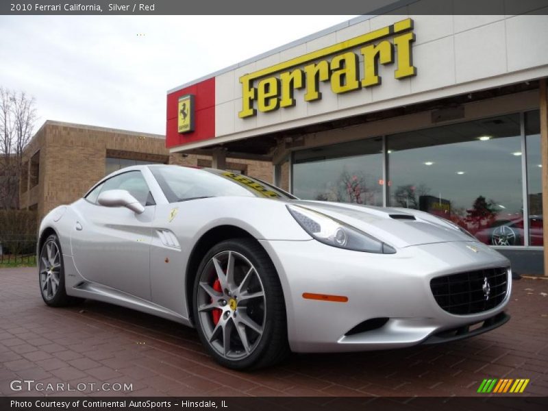 Silver / Red 2010 Ferrari California