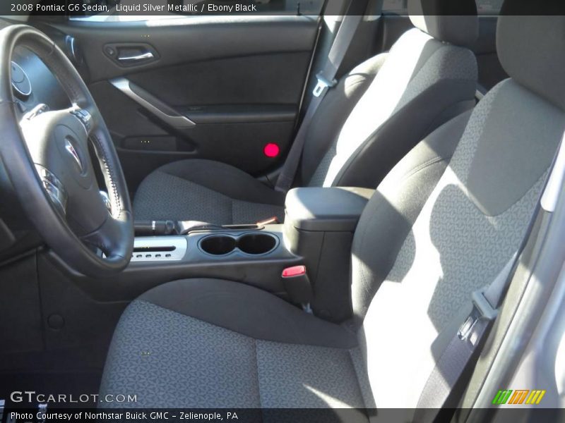 Liquid Silver Metallic / Ebony Black 2008 Pontiac G6 Sedan