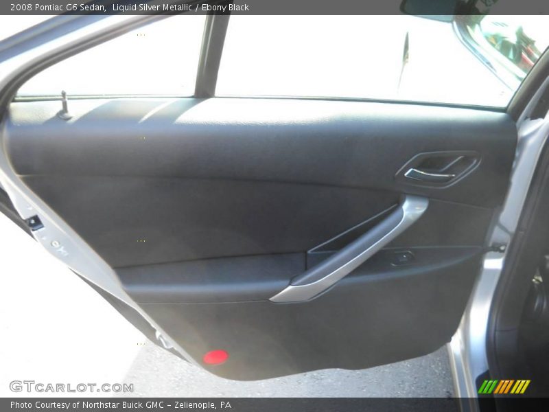 Liquid Silver Metallic / Ebony Black 2008 Pontiac G6 Sedan
