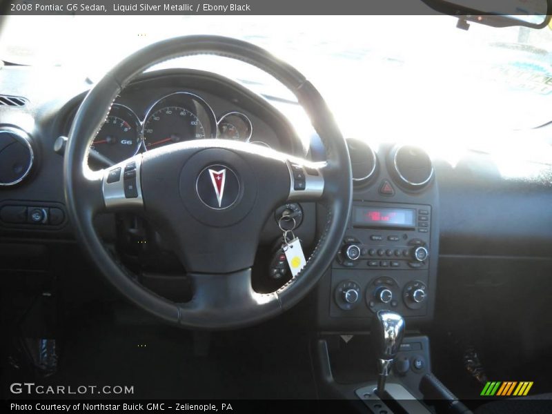 Liquid Silver Metallic / Ebony Black 2008 Pontiac G6 Sedan