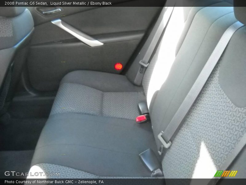 Liquid Silver Metallic / Ebony Black 2008 Pontiac G6 Sedan