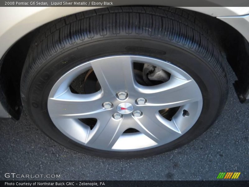 Liquid Silver Metallic / Ebony Black 2008 Pontiac G6 Sedan