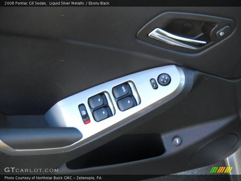 Liquid Silver Metallic / Ebony Black 2008 Pontiac G6 Sedan