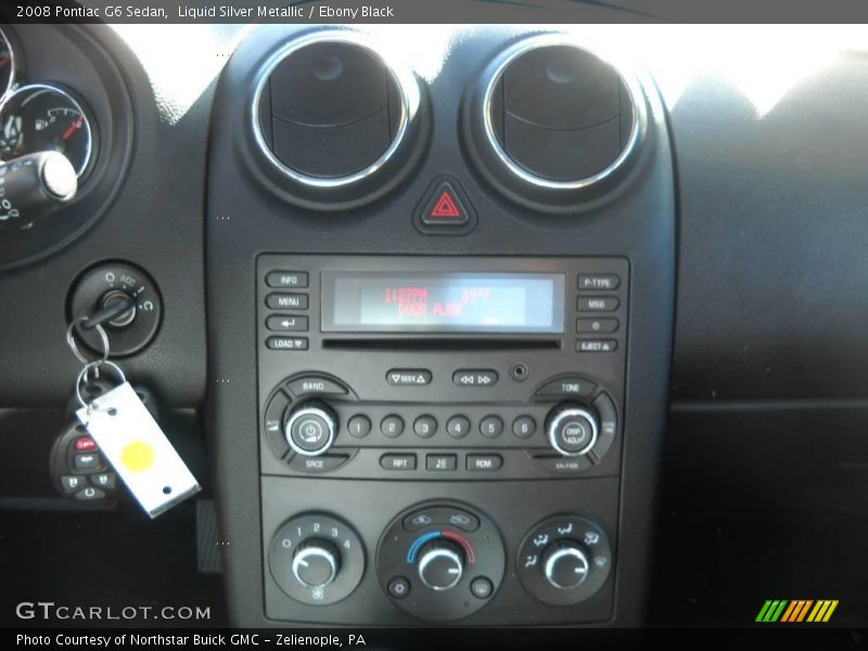 Liquid Silver Metallic / Ebony Black 2008 Pontiac G6 Sedan