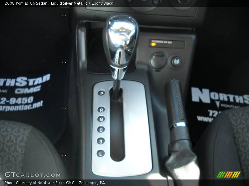Liquid Silver Metallic / Ebony Black 2008 Pontiac G6 Sedan