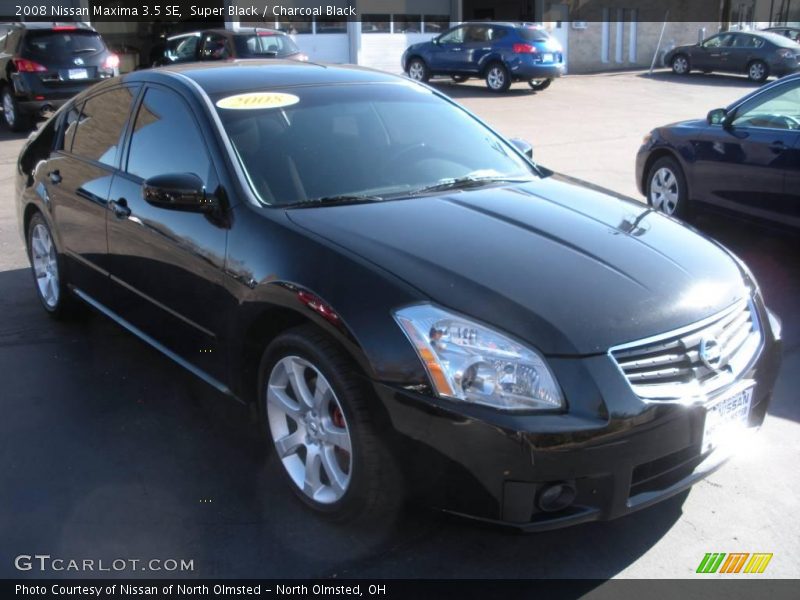 Super Black / Charcoal Black 2008 Nissan Maxima 3.5 SE