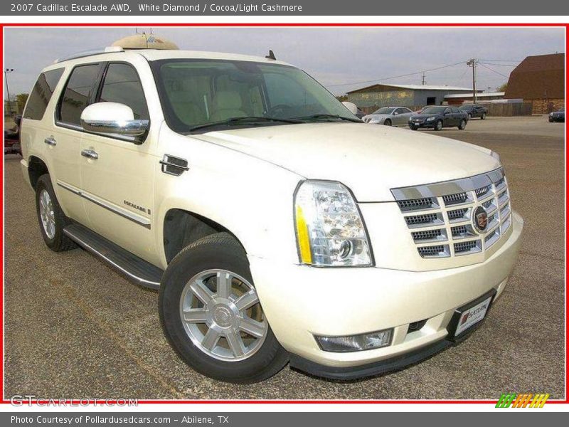 White Diamond / Cocoa/Light Cashmere 2007 Cadillac Escalade AWD