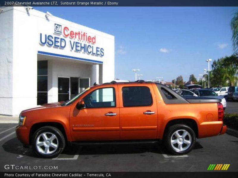 Sunburst Orange Metallic / Ebony 2007 Chevrolet Avalanche LTZ