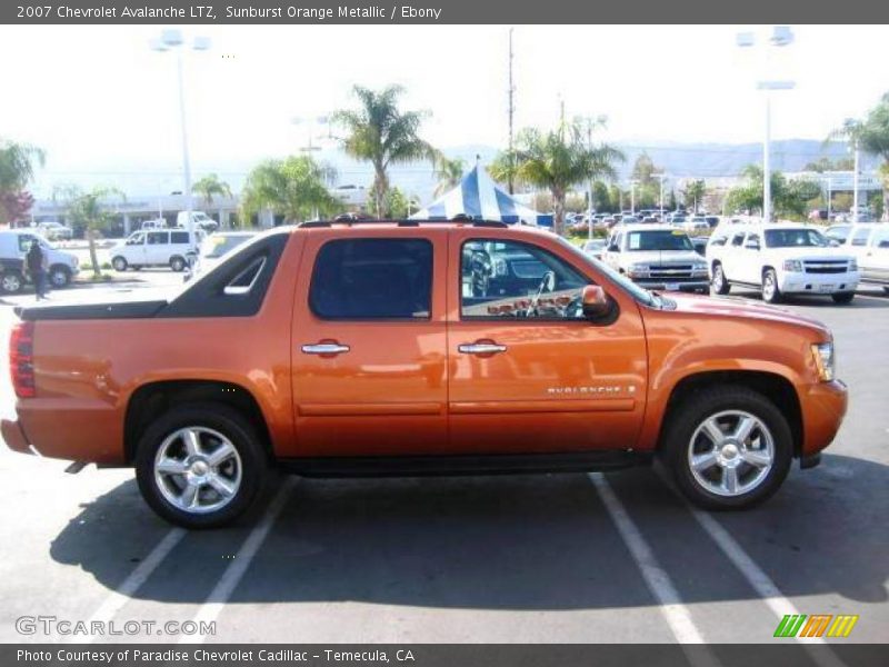 Sunburst Orange Metallic / Ebony 2007 Chevrolet Avalanche LTZ