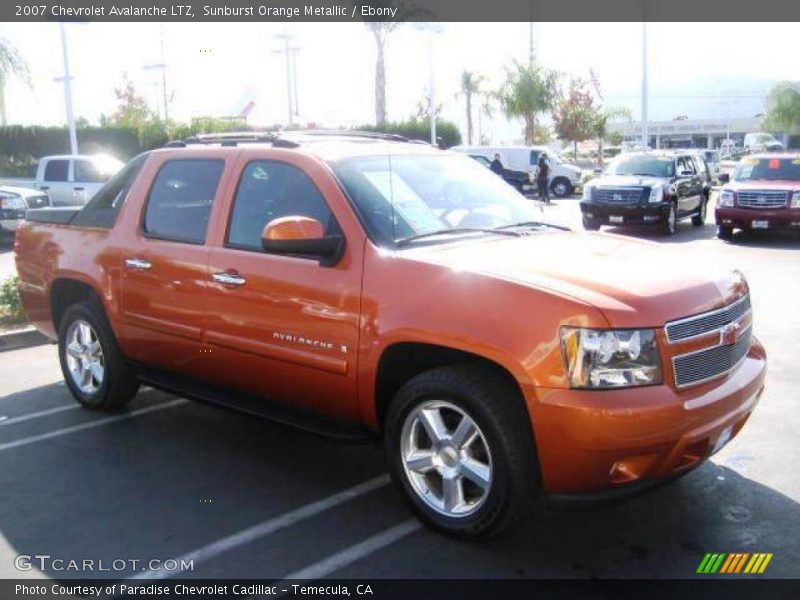 Sunburst Orange Metallic / Ebony 2007 Chevrolet Avalanche LTZ