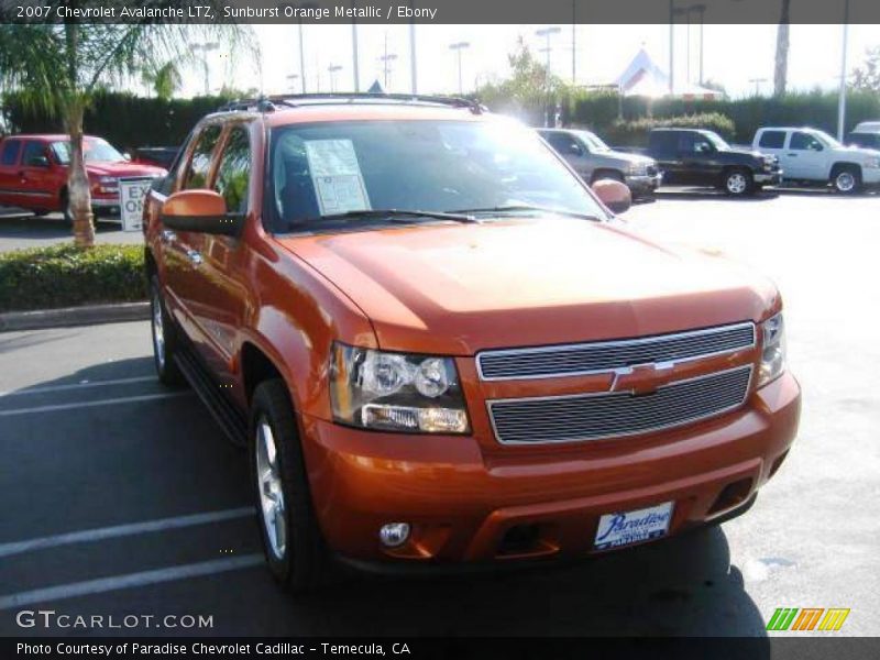 Sunburst Orange Metallic / Ebony 2007 Chevrolet Avalanche LTZ