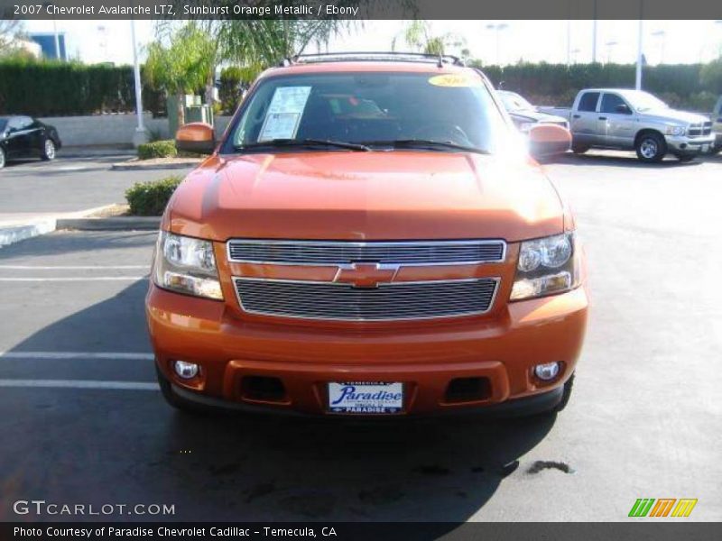 Sunburst Orange Metallic / Ebony 2007 Chevrolet Avalanche LTZ