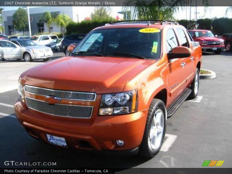 Sunburst Orange Metallic / Ebony 2007 Chevrolet Avalanche LTZ