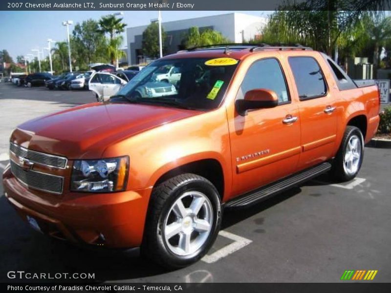 Sunburst Orange Metallic / Ebony 2007 Chevrolet Avalanche LTZ