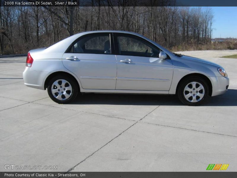 Silver / Black 2008 Kia Spectra EX Sedan