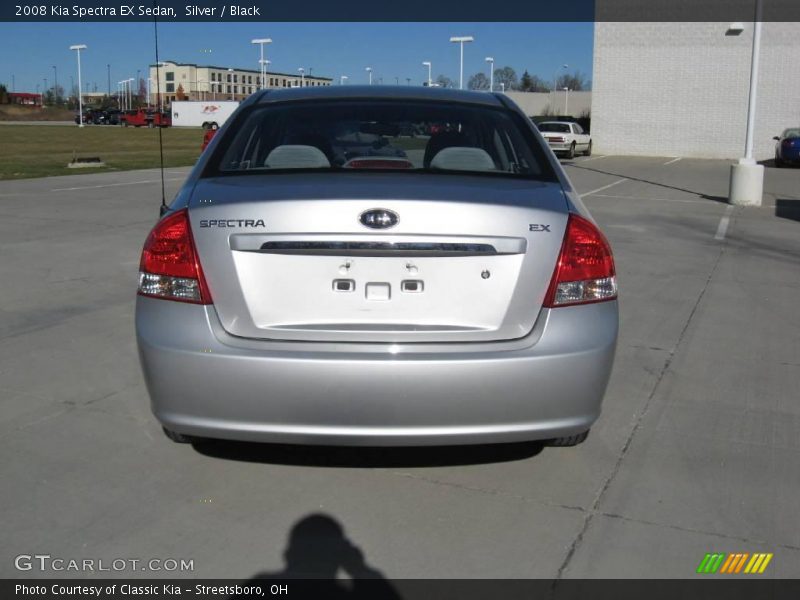 Silver / Black 2008 Kia Spectra EX Sedan
